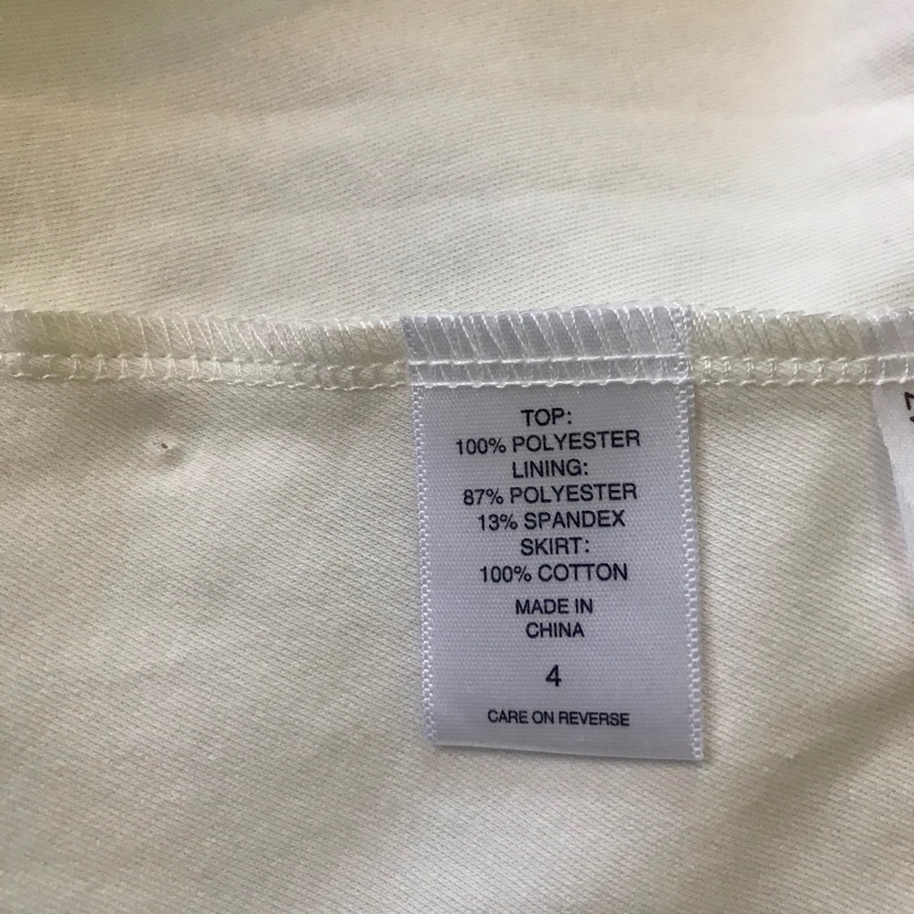 NWT New York & Co Knee Length White & Floral Dress - Picture 8 of 8